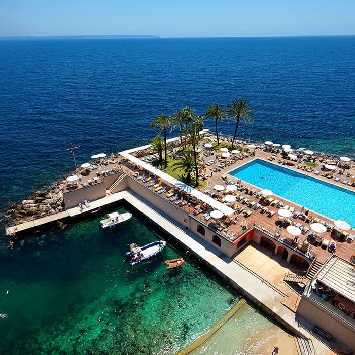 Blick auf das Hotel Palace Bonanza Playa auf Mallorca