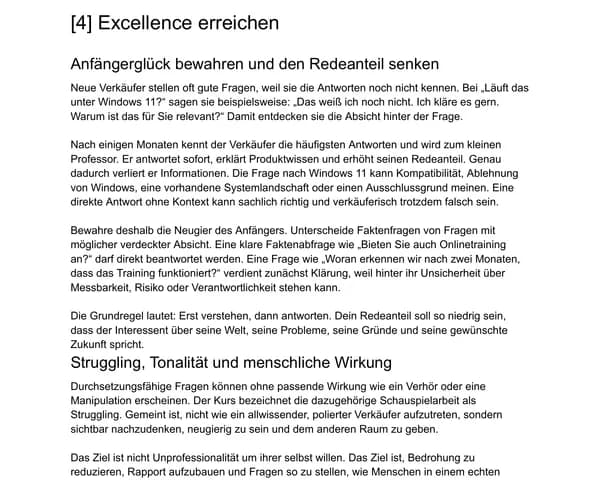 [4] Excellence erreichen