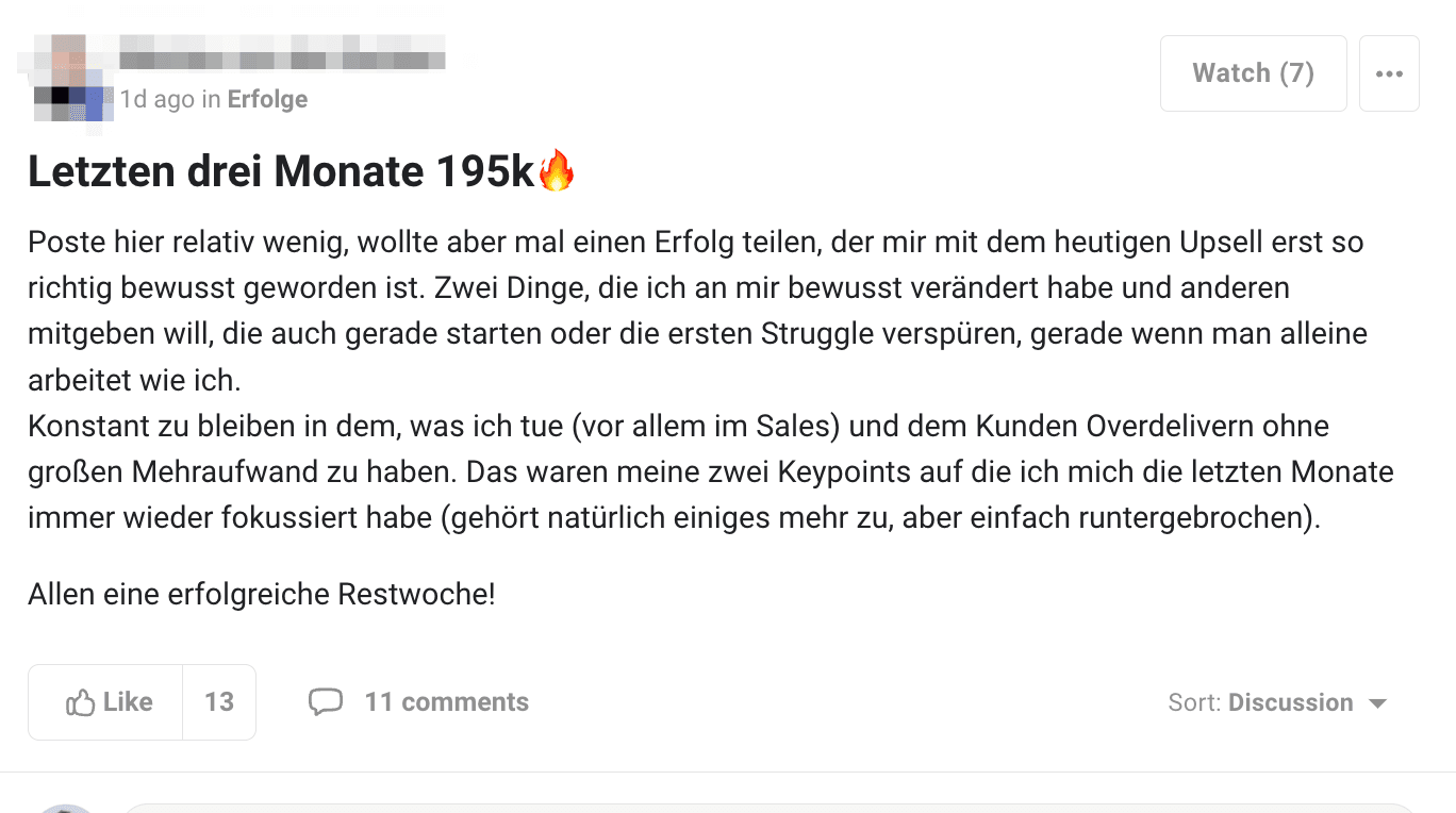 195k in drei Monaten