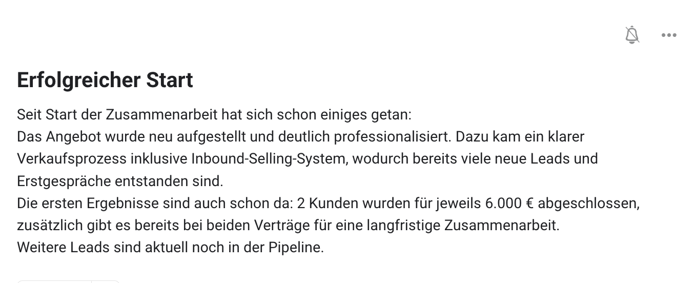 Erfolgreicher Start