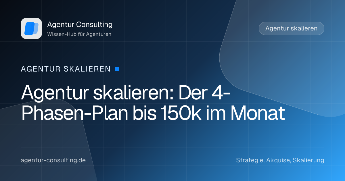 Agentur skalieren: Der 4-Phasen-Plan bis 150k im Monat